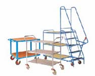 picking trolleys for warehouse and factory storeroomswith steps 
